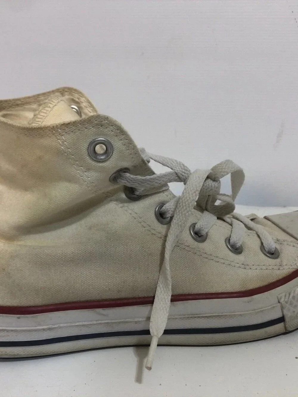 Lot of 2 Converse Chuck Taylor All Star Sneakers White & Purple M7650 Wmn Sz 7